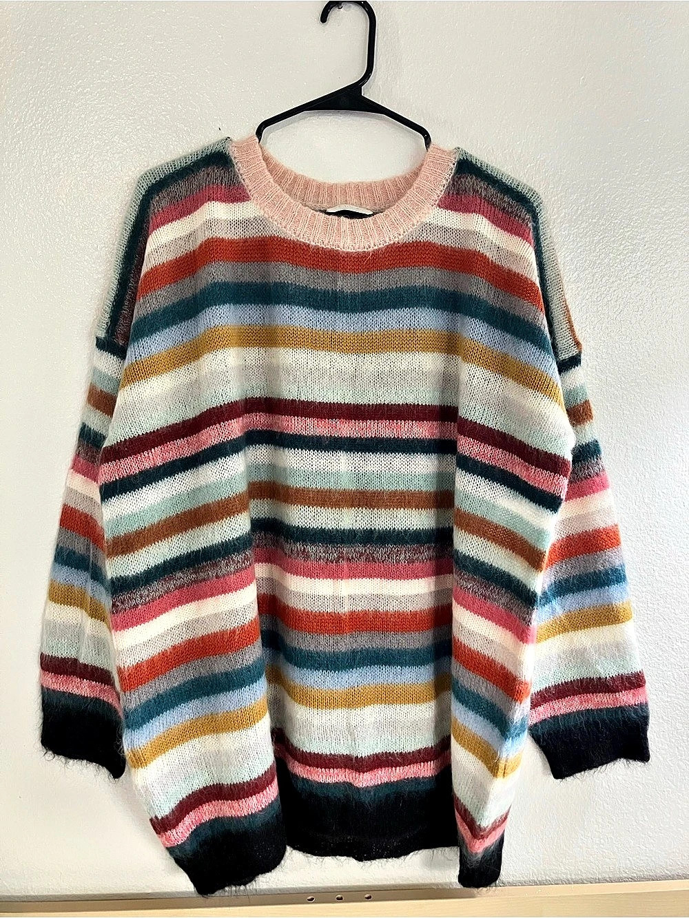 Chloé Striped Mohair Oversize Sweater Multicolor Medium
